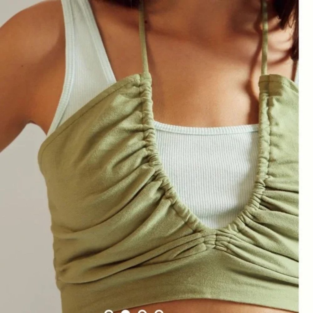 NWOT Anthropologie Daily Practice The Lopud Strappy Tank in Moss (Green) L Large